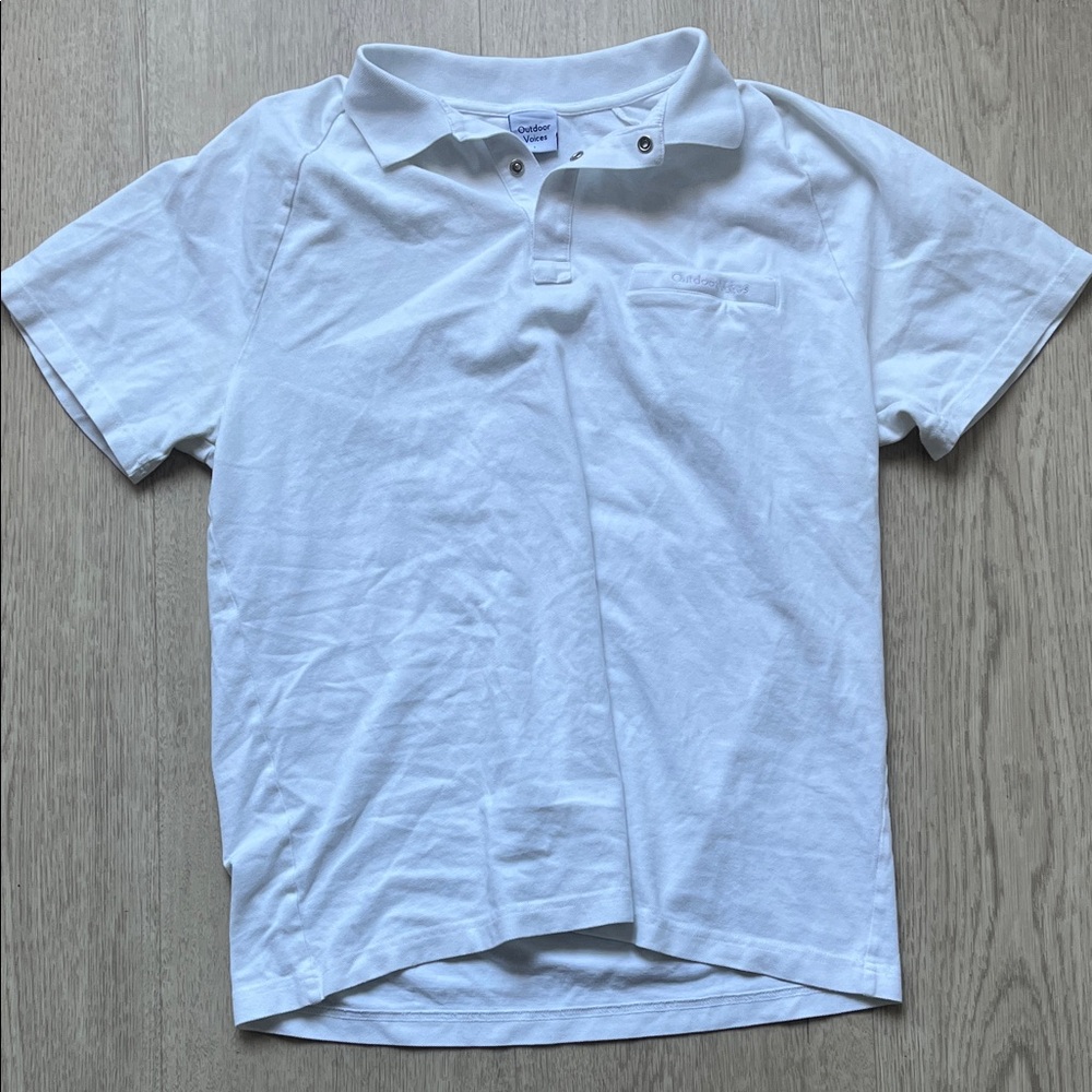 Outdoor Voices White Polo Shirt
